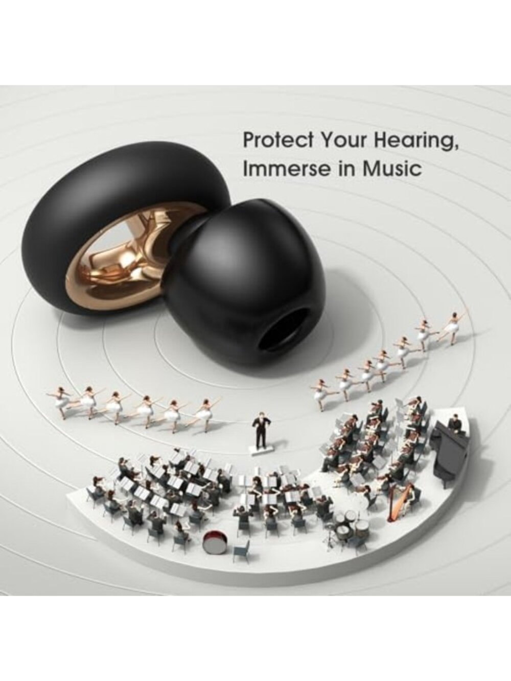 Silicone Ear Plugs for Sleeping & Noise Reduction, Reusable Snoring & Concert - Picture 5 of 6